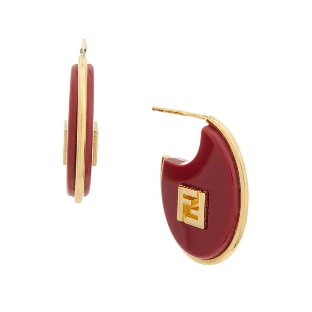 Fendi Forever Earrings, Gold